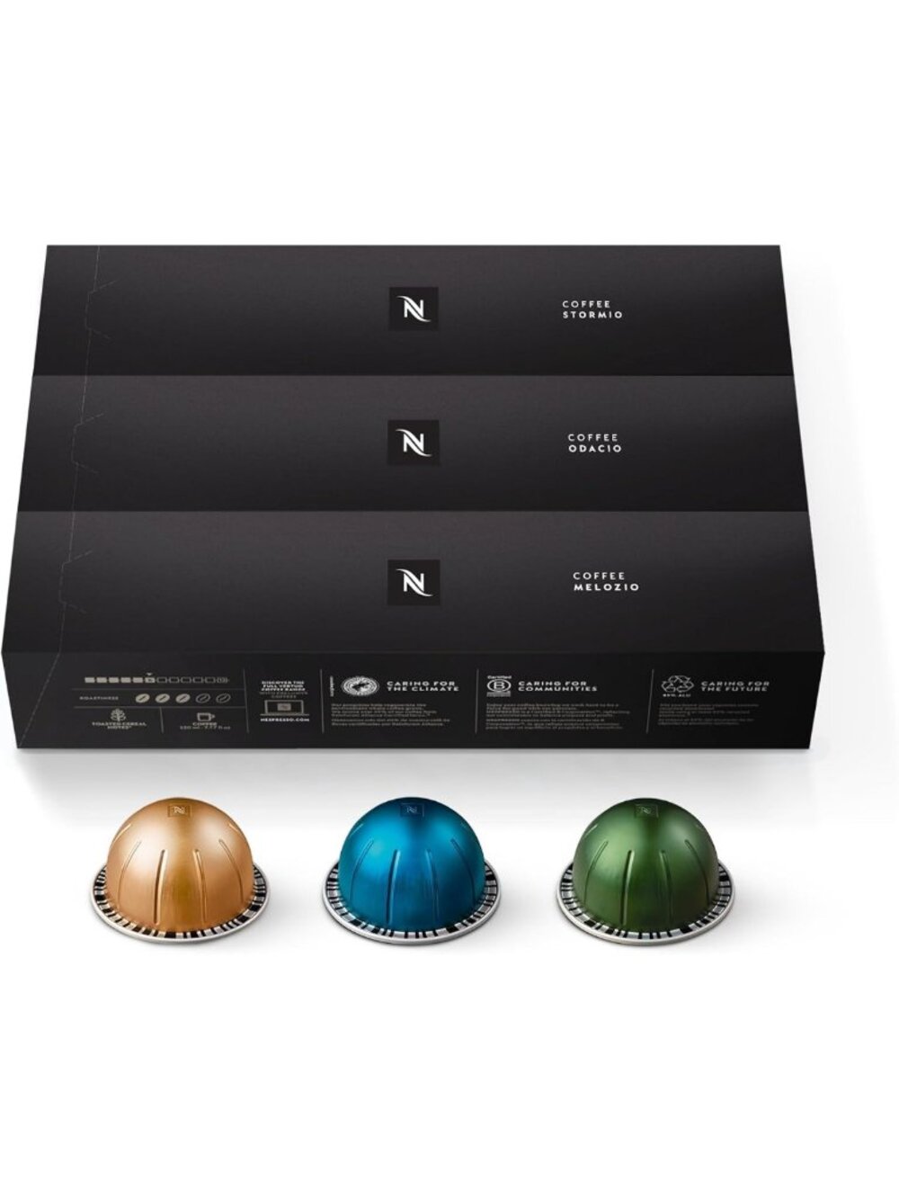 Variety Pack Coffee Pods, Medium & Dark Roast, 30 Count for Nespresso Vertuo